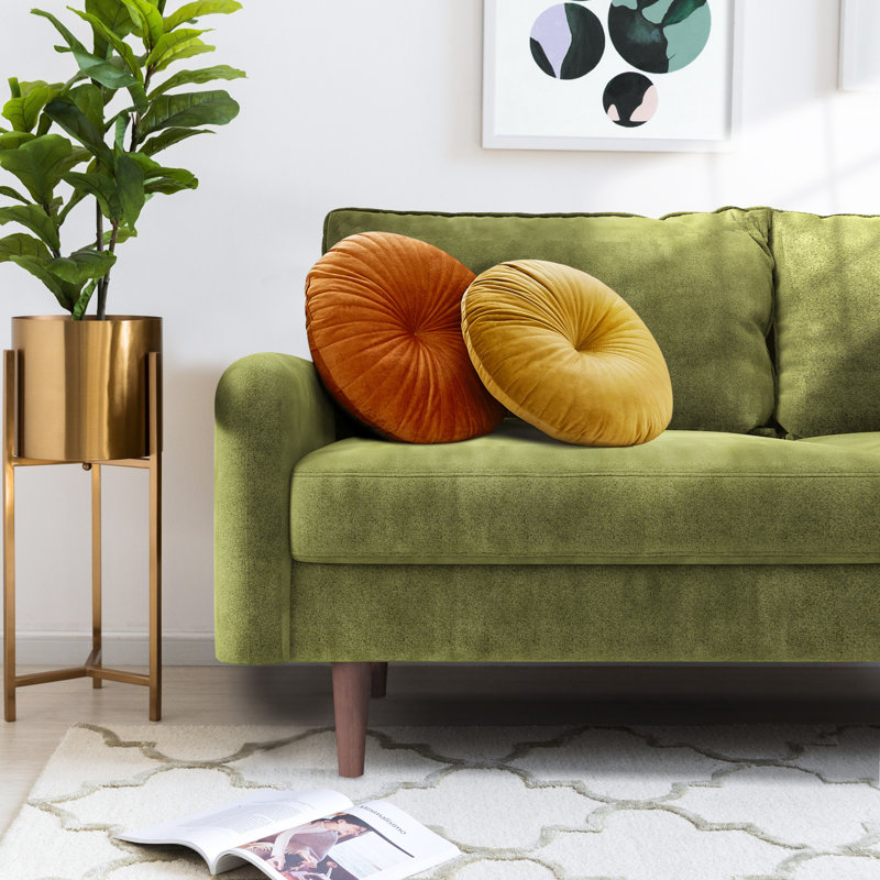 Velvet couch small discount